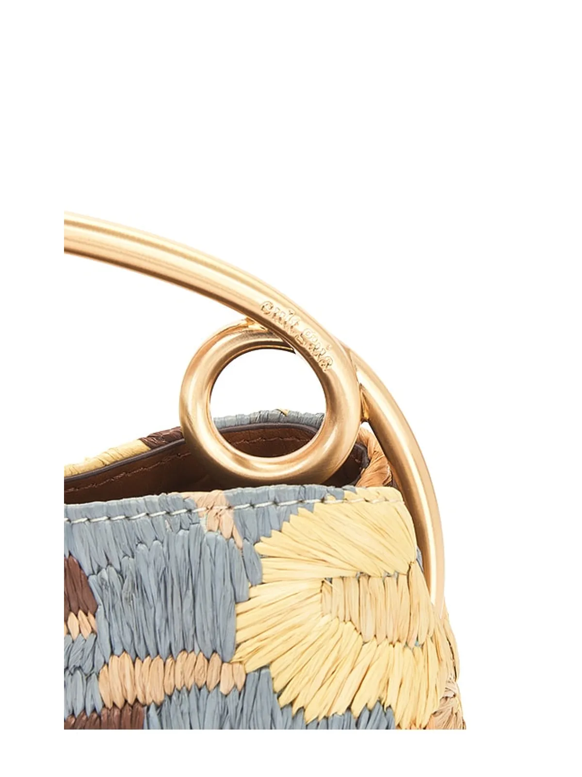 Cult Gaia LALLI トップハンドルバッグ - Baby Blue,Beige. - 画像6