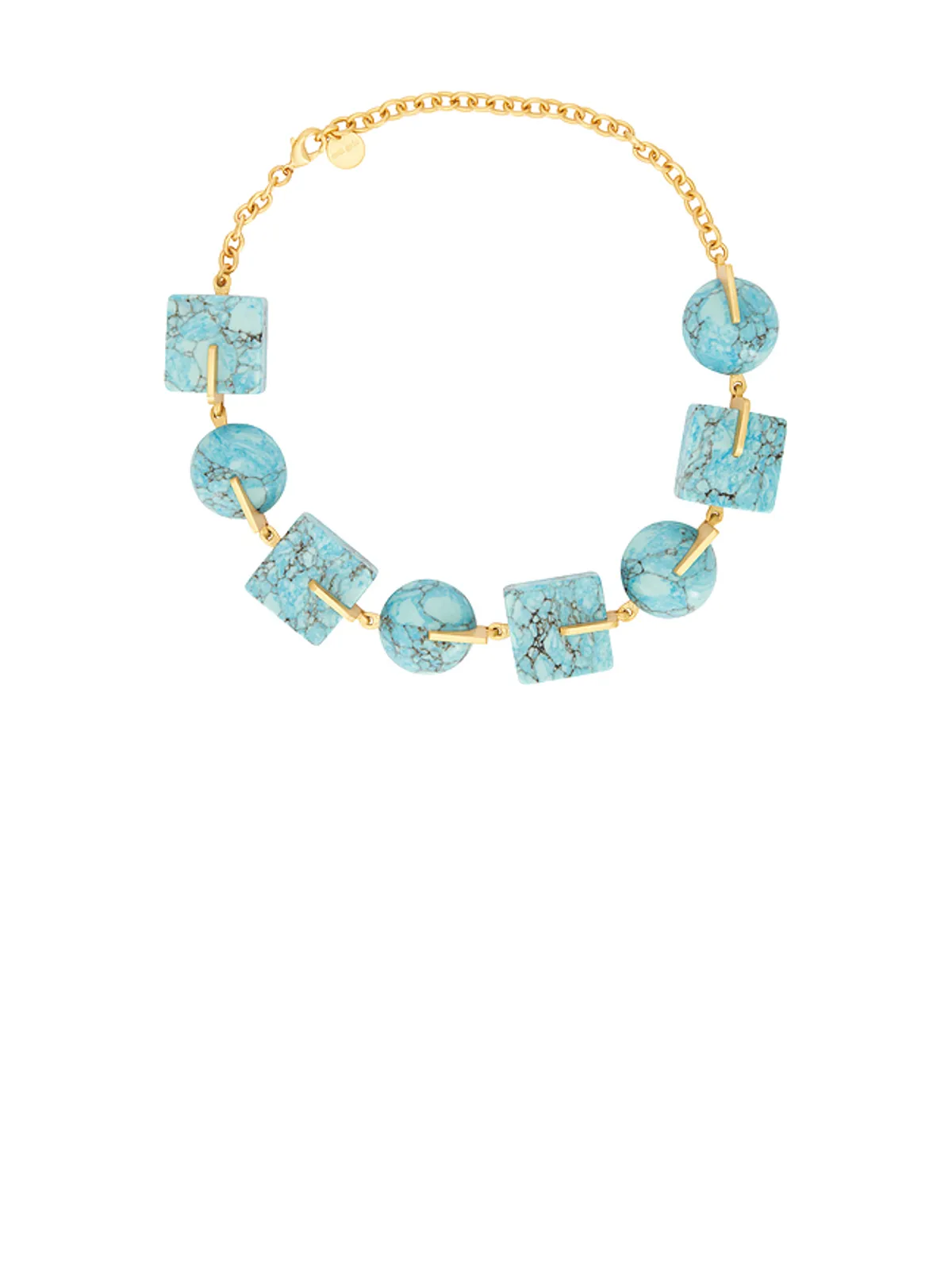 Cult Gaia LAGUNA チョーカー - Teal,Metallic Gold. - 画像1