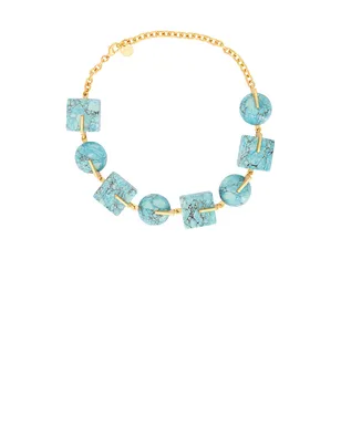 Cult Gaia LAGUNA チョーカー - Teal,Metallic Gold. - サムネイル1