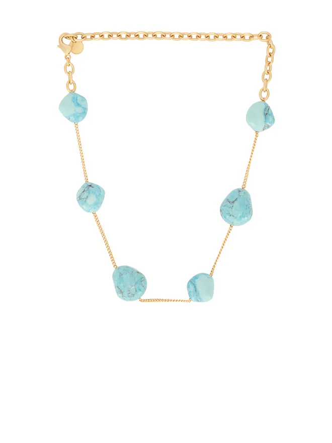 Cult Gaia Cult Gaia ANDIE ネックレス - Teal,Metallic Gold.の商品画像