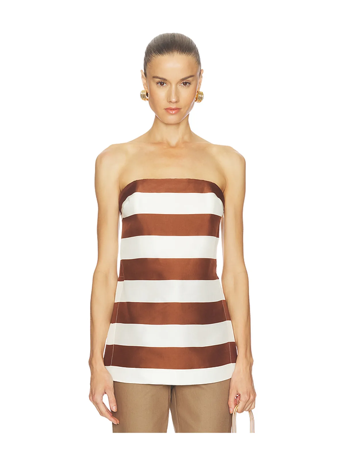 Cult Gaia RHETT トップ - Brown,White. - 画像2