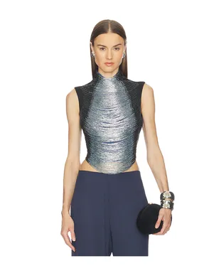 Cult Gaia TARAJI トップ - Navy, Baby Blue. - サムネイル1