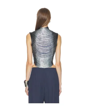 Cult Gaia TARAJI トップ - Navy, Baby Blue. - サムネイル3