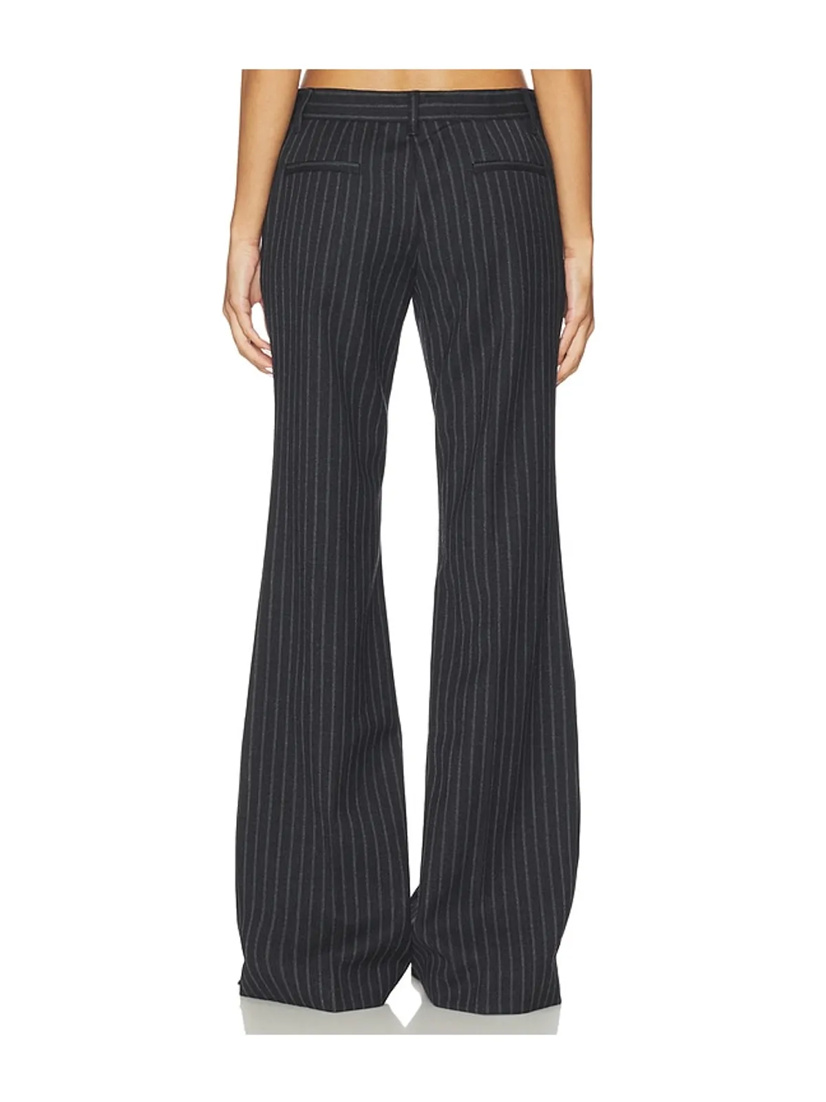 Courtney Zheng Stefan Chalkstripe Wool Pants - Navy,Grey. - 画像4