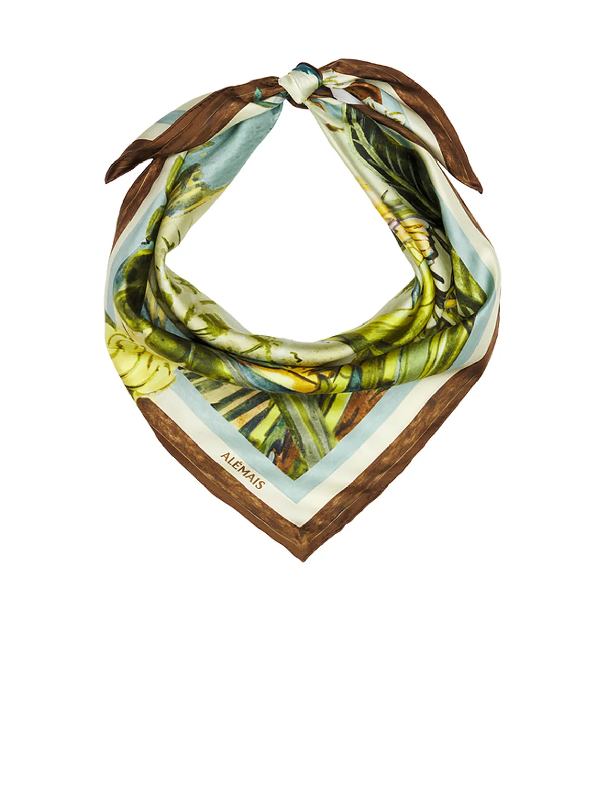 Alemais TOUCAN TANGO  シルクスカーフ - Green,Blue. - 画像2