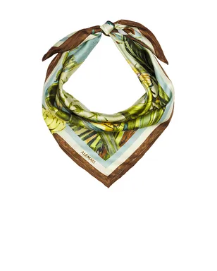 Alemais TOUCAN TANGO  シルクスカーフ - Green,Blue. - サムネイル2