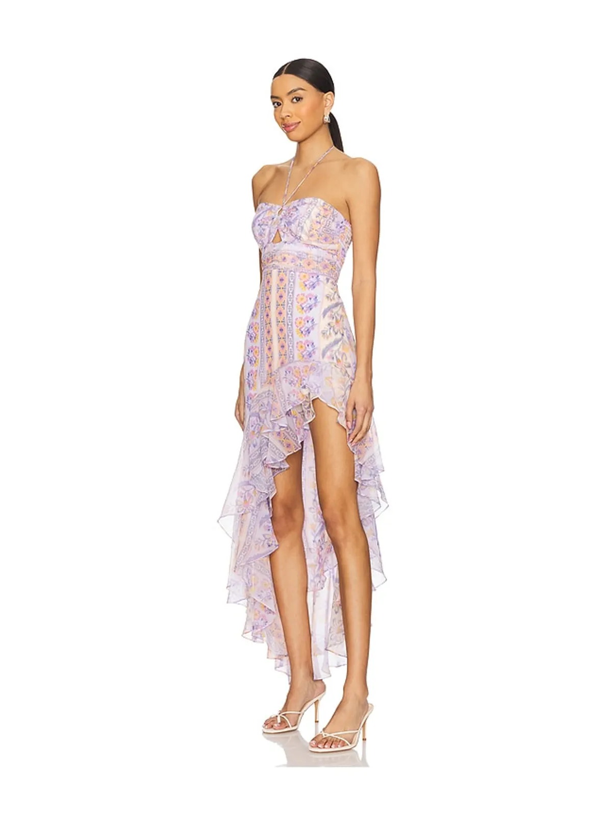 Amanda Uprichard DRESS ハイロードレス - Lavender,Coral. - 画像3
