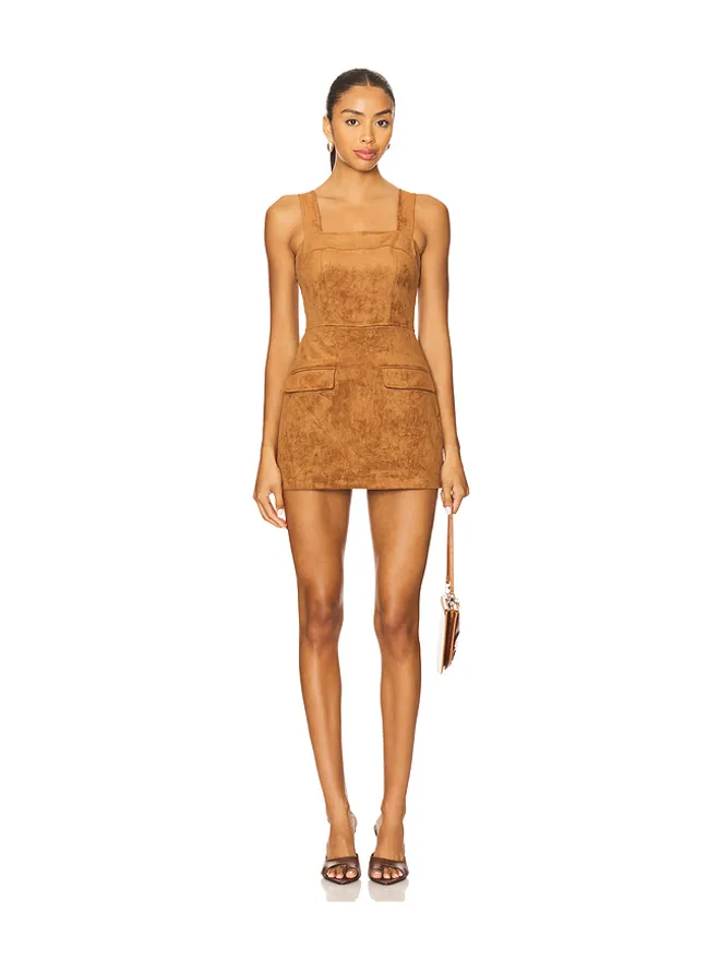 Amanda Uprichard Amanda Uprichard YORKE スコートスエードロンパースの商品画像