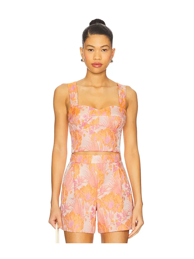 Amanda Uprichard Amanda Uprichard KENLEY トップ - Orange,Blush.の商品画像