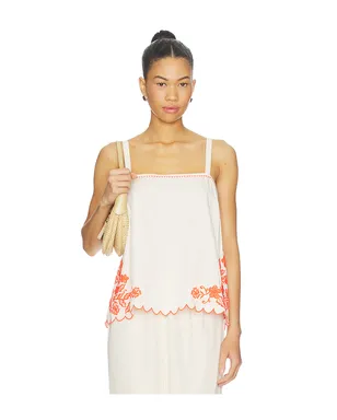 Amanda Uprichard CORALINE トップ - Cream,Orange. - サムネイル1