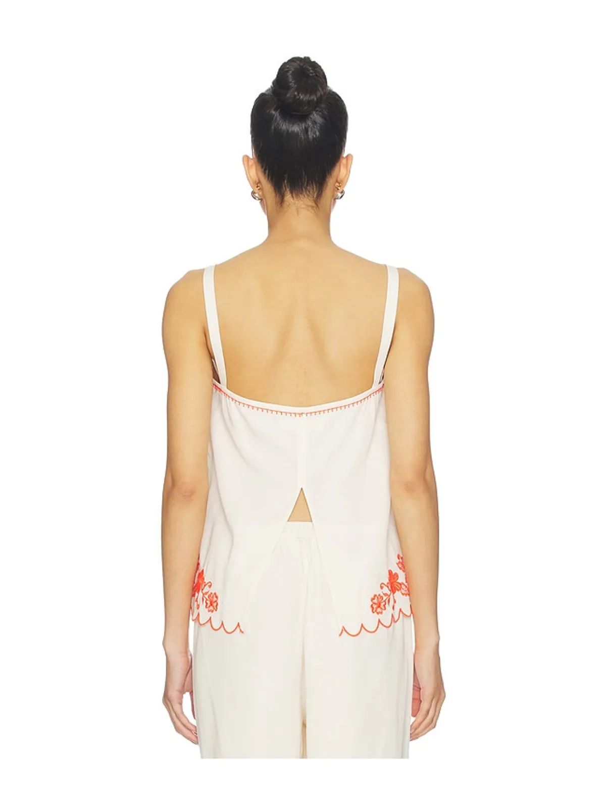 Amanda Uprichard CORALINE トップ - Cream,Orange. - 画像3