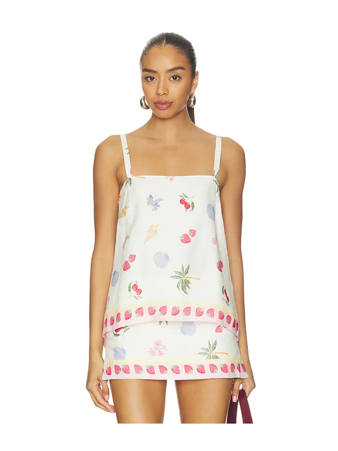 Amanda Uprichard Amanda Uprichard KEYSHIA トップ - Ivory,Pink.の商品画像
