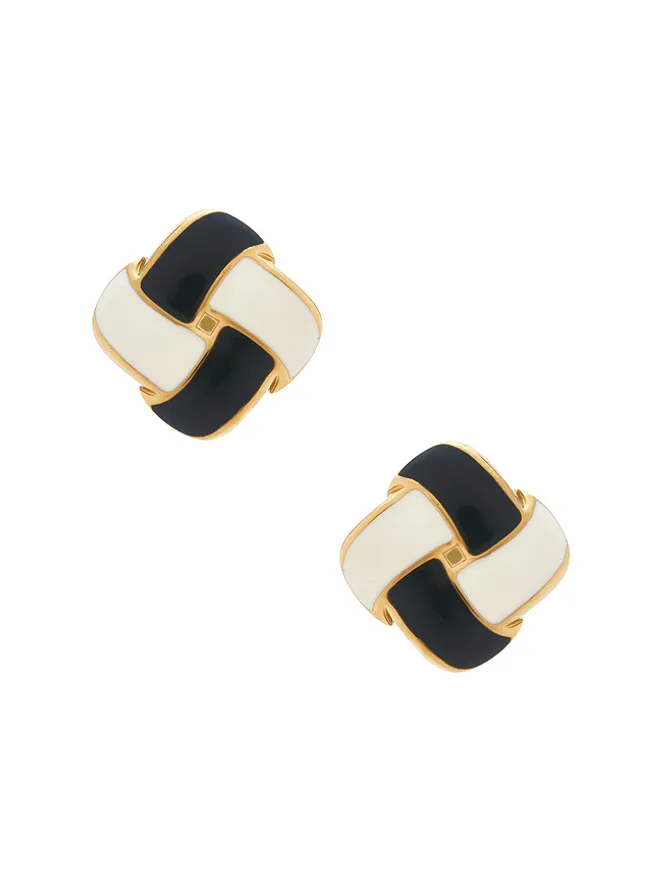 Amber Sceats Amber Sceats CARAQUET スタッズイヤリング - Black, White.の商品画像