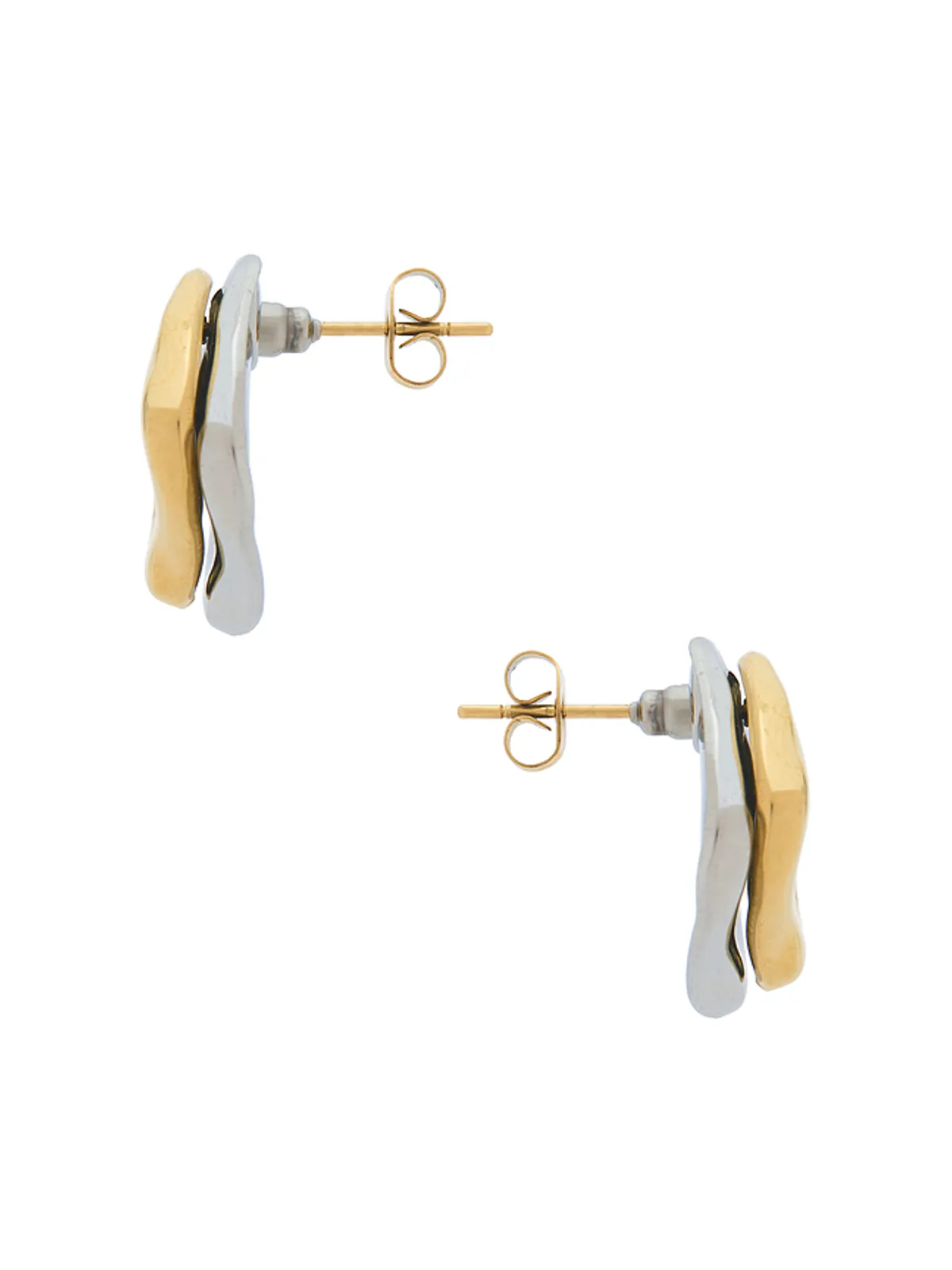 Amber Sceats ZYLAN スタッズイヤリング - Metallic Gold,Metallic Silver. - 画像2