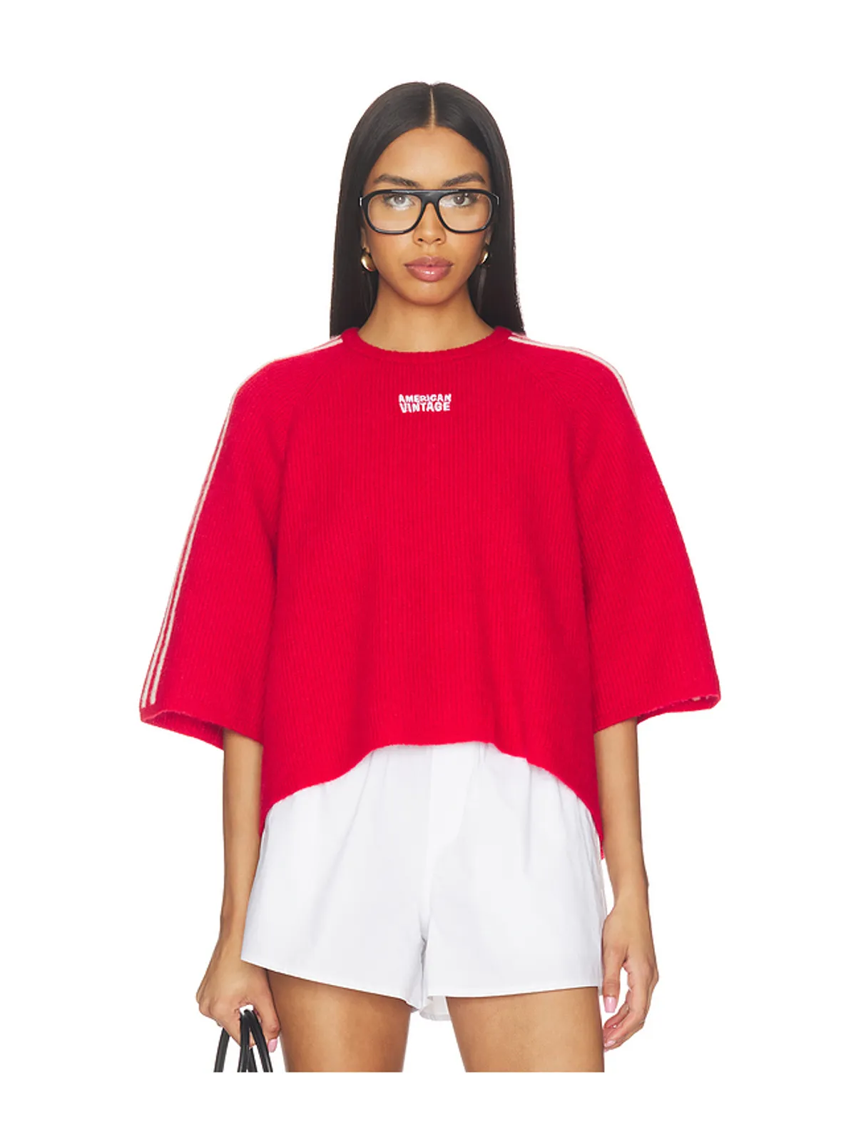 American Vintage ショートスリーブクロップドティーシャツ - 画像1