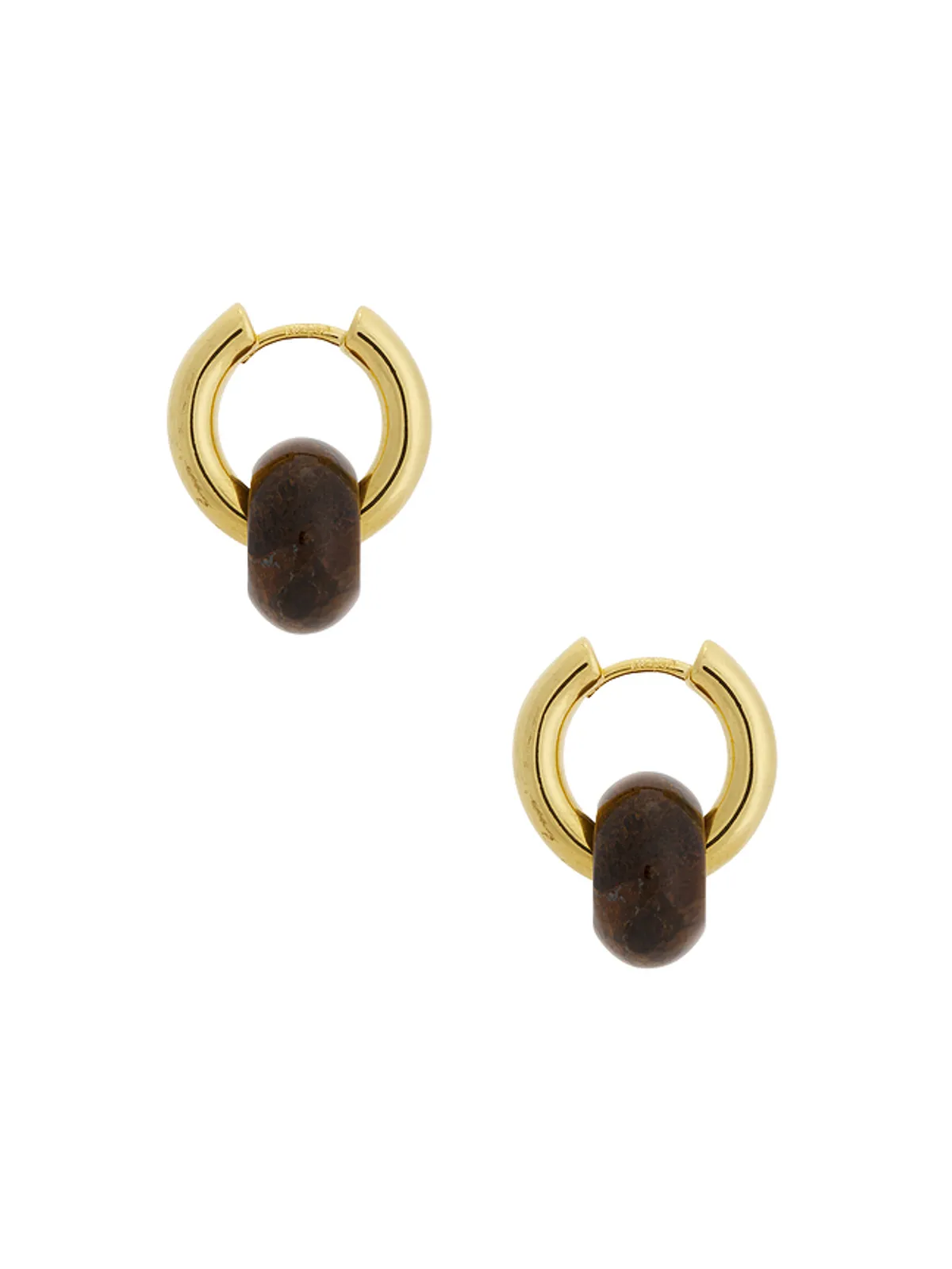 ANNI LU GLAZED DONUT フープ - Brown,Metallic Gold. - 画像2