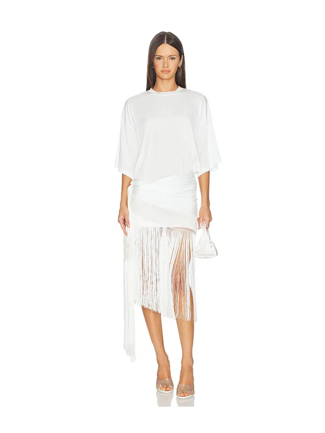The Andamane The Andamane Azul Fringed Tshirt Mini Dressの商品画像