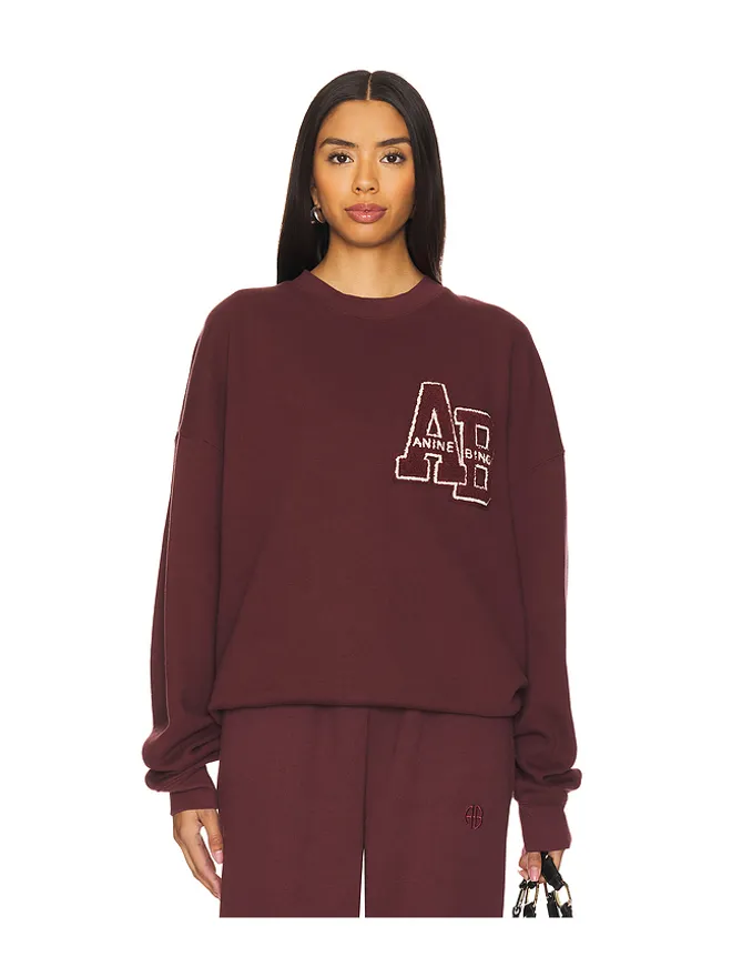 ANINE BING ANINE BING MILES LETTERMAN オーバーサイズスウェットシャツの商品画像
