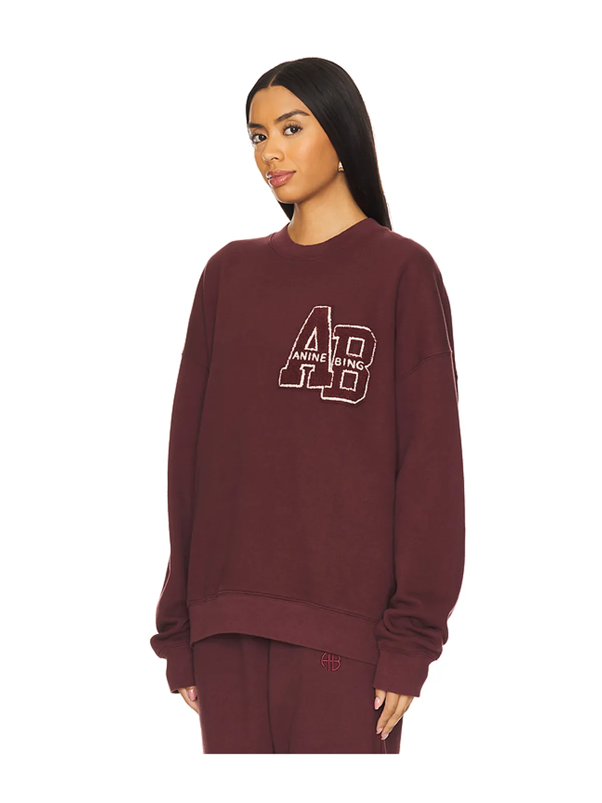 ANINE BING MILES LETTERMAN オーバーサイズスウェットシャツ - 画像2