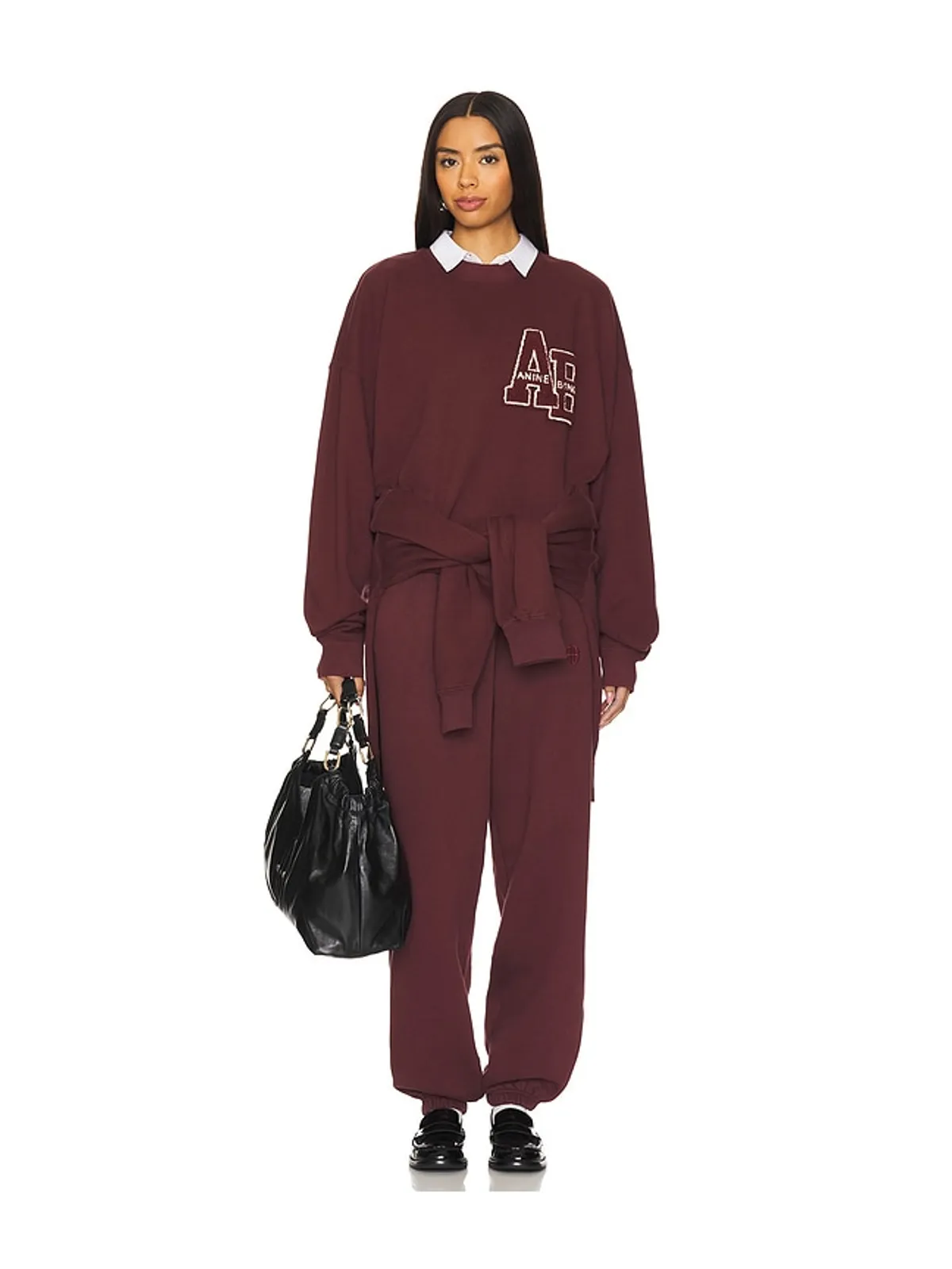 ANINE BING MILES LETTERMAN オーバーサイズスウェットシャツ - 画像4