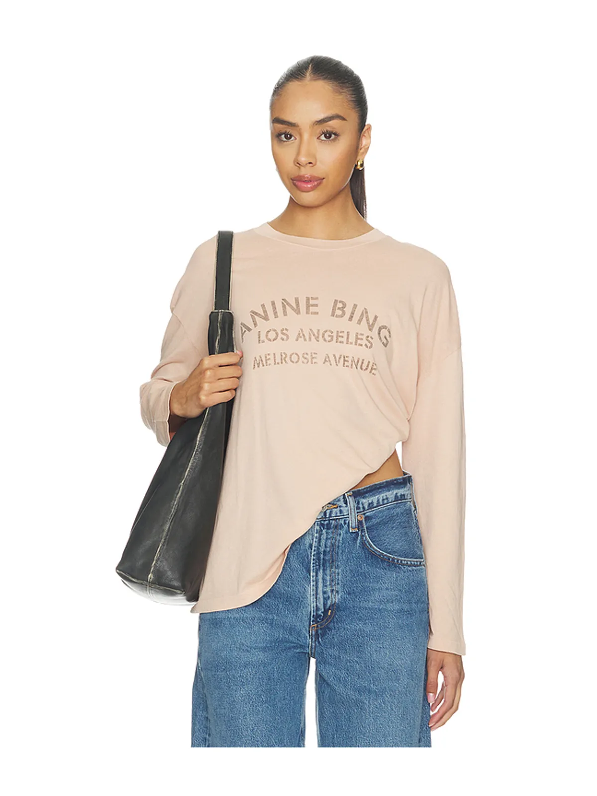 ANINE BING Ivan Long Sleeve Melrose Stencil - 画像1