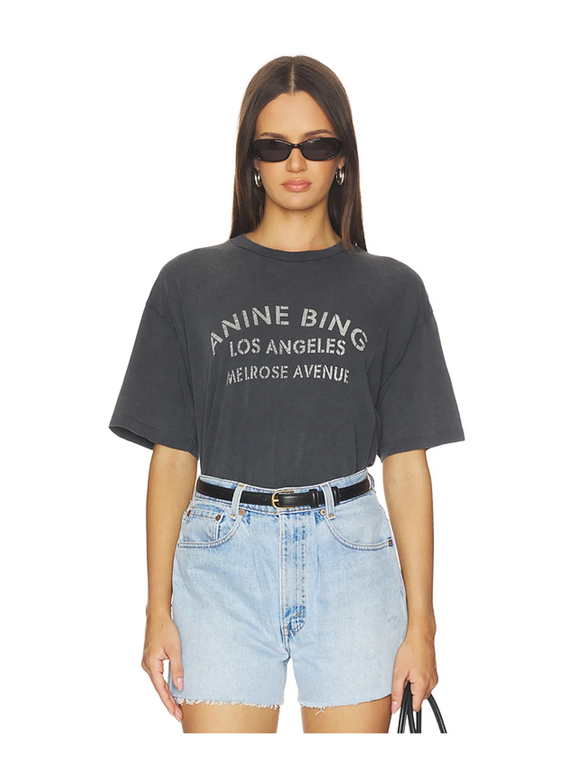 ANINE BING Cade Tee Melrose Stencil - 画像1