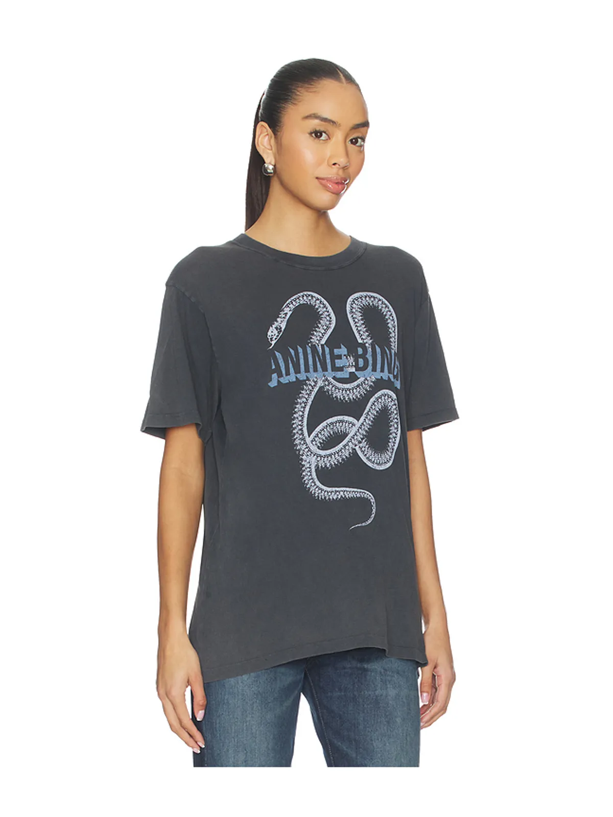 ANINE BING LILI スネークTシャツ - 画像2