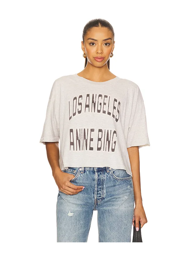 ANINE BING ANINE BING JOHNNY クロップTシャツの商品画像