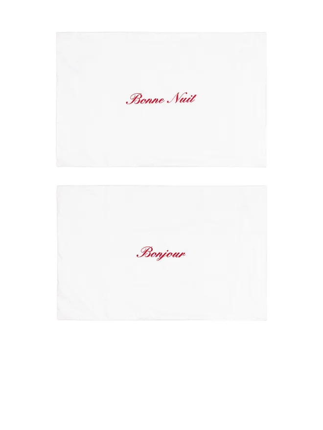 Abbode Abbode BONJOUR AND BONNE NUIT PILLOWCASE SET BONJOUR AND BONNE NUIT ピローケースセットの商品画像