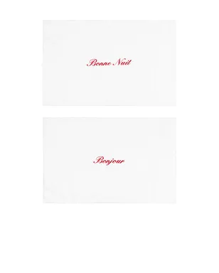 Abbode BONJOUR AND BONNE NUIT PILLOWCASE SET BONJOUR AND BONNE NUIT ピローケースセット - サムネイル1