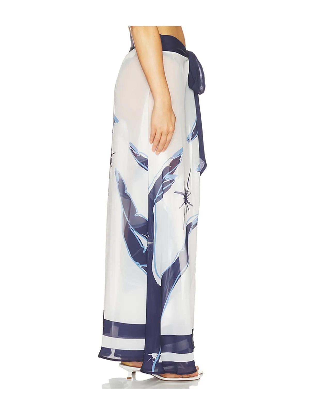 Ancora CORI マキシスカート - White,Navy. - 画像3