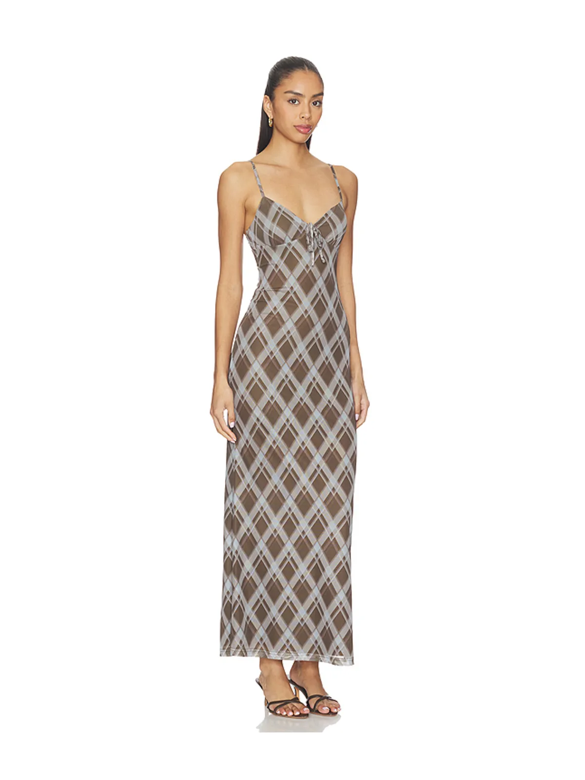 ALL THE WAYS ELAINE ドレス - Brown,Light Grey. - 画像2