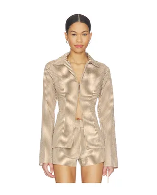 ALL THE WAYS REED トップ - Brown,White. - サムネイル1