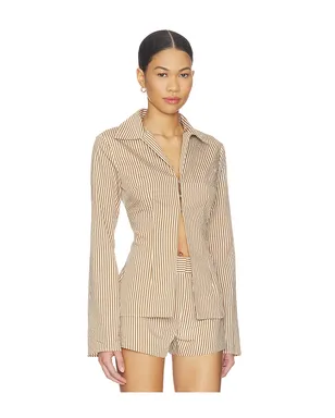 ALL THE WAYS REED トップ - Brown,White. - サムネイル2