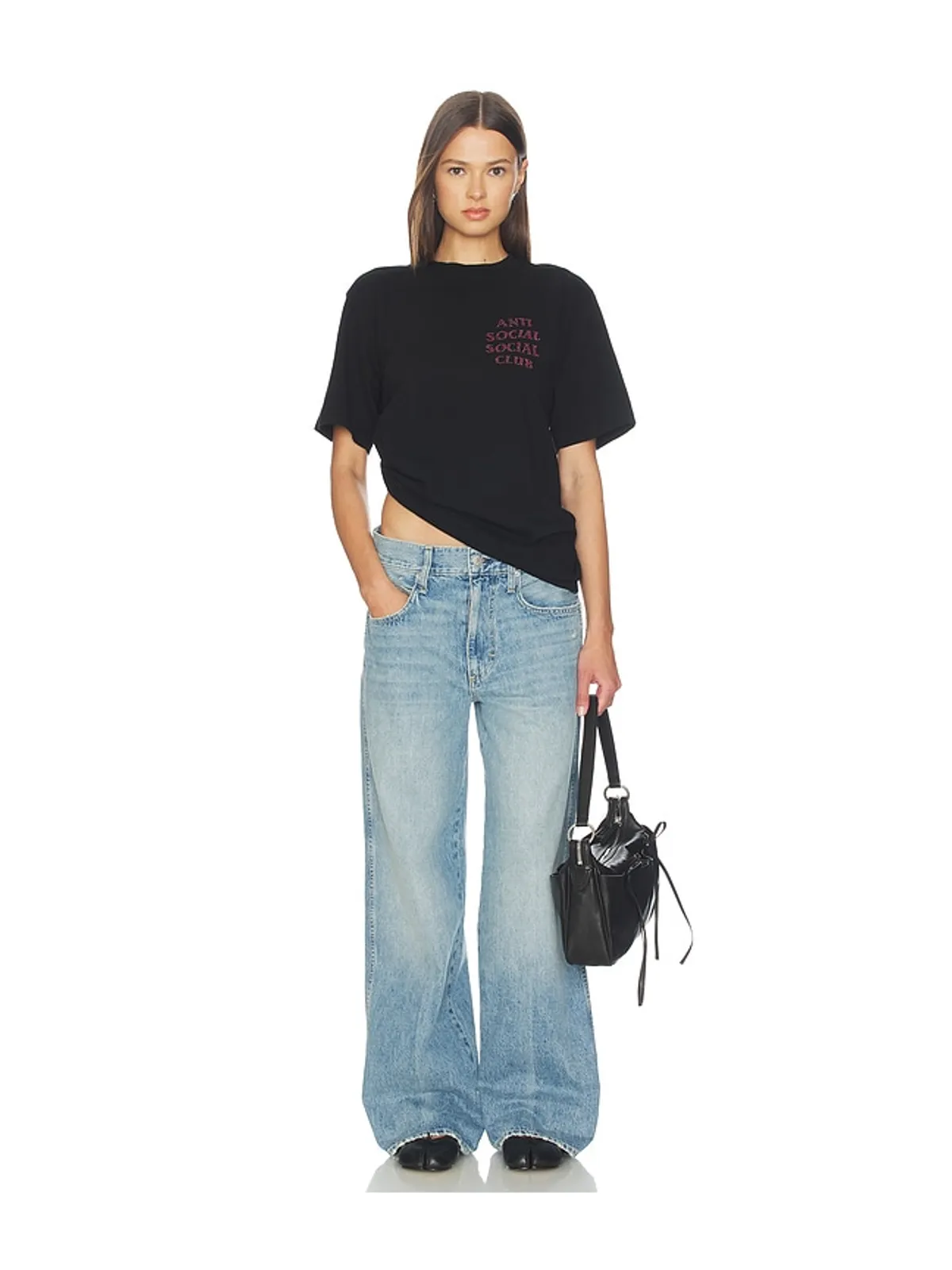 Anti Social Social Club RHINESTONE Tシャツ - 画像5
