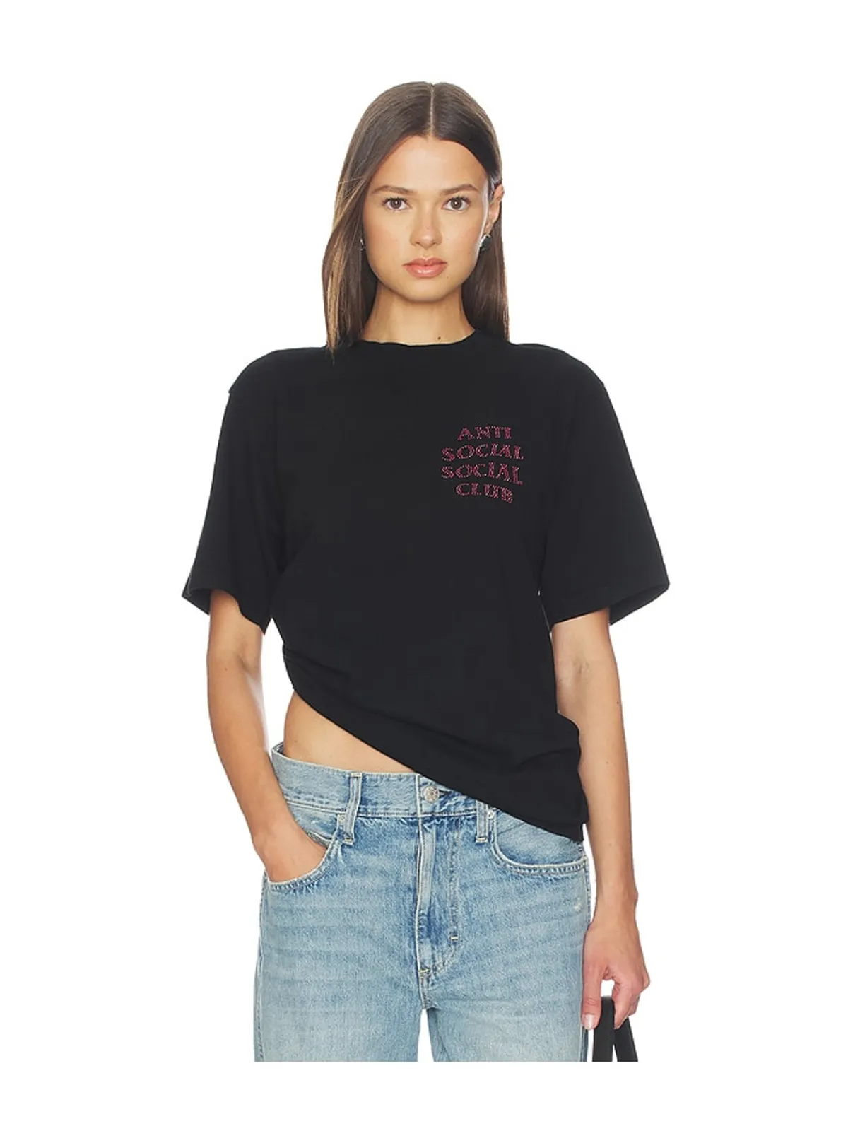 Anti Social Social Club RHINESTONE Tシャツ - 画像3