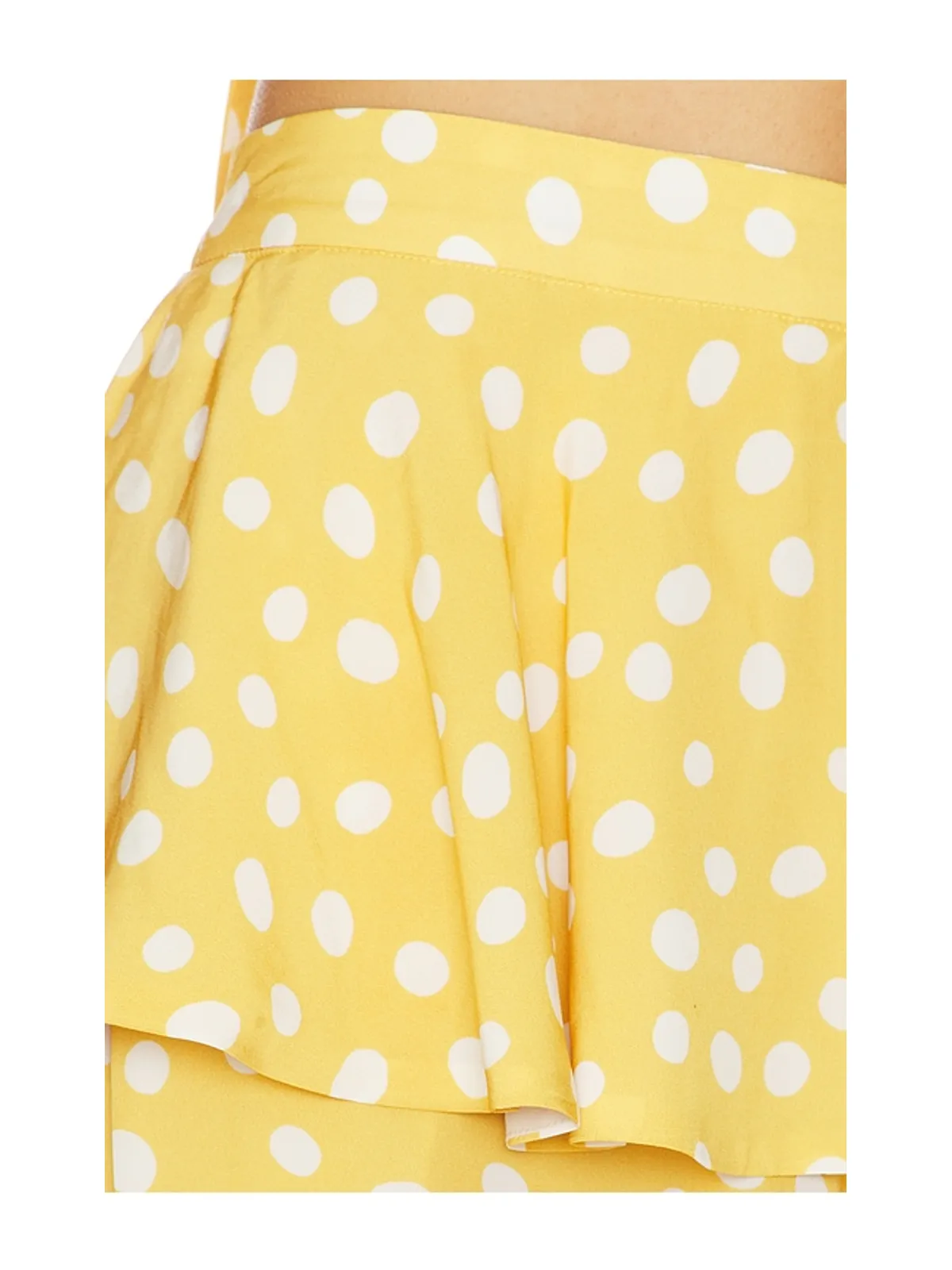 ADRIANA DEGREAS PEPLUM ワイドレッグパンツ - Mustard,White. - 画像6