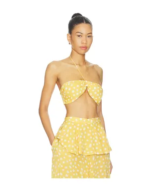 ADRIANA DEGREAS BANDEAU トップ - Mustard,White. - サムネイル2