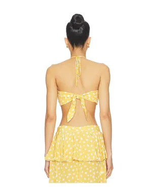 ADRIANA DEGREAS BANDEAU トップ - Mustard,White. - サムネイル3