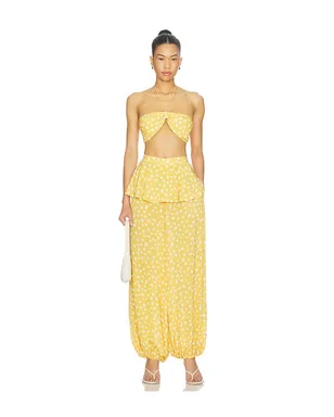 ADRIANA DEGREAS BANDEAU トップ - Mustard,White. - サムネイル4