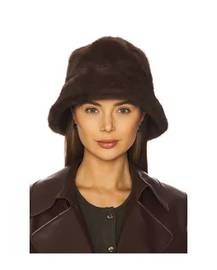 Adrienne Landau THE UPTOWN FAUX FUR バケットハット - サムネイル1