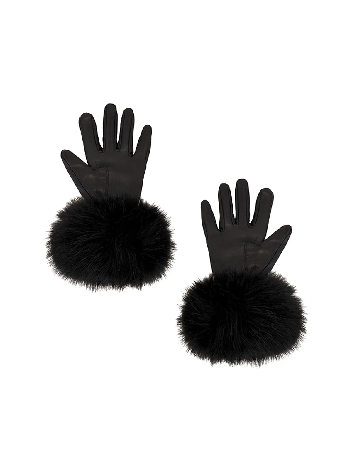 Adrienne Landau THE LEATHER FAUX FUR グローブ - 画像2