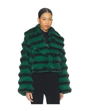 Adrienne Landau CHINCHILLA ジャケット - Green,Black. - サムネイル2