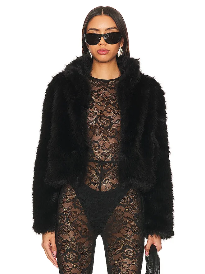 Adrienne Landau Adrienne Landau フェイクフォックスファージャケットの商品画像