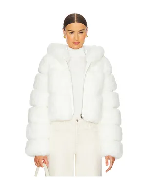 Adrienne Landau THE LINDA FAUX FUR ジャケット - サムネイル1