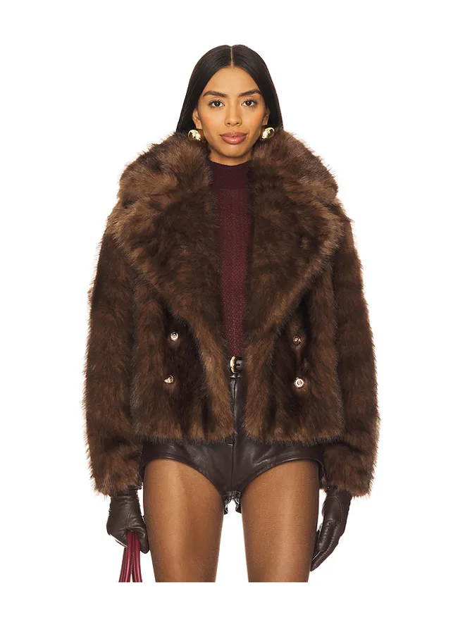 Adrienne Landau Adrienne Landau THE CORNELIA FAUX FUR ピーコートの商品画像
