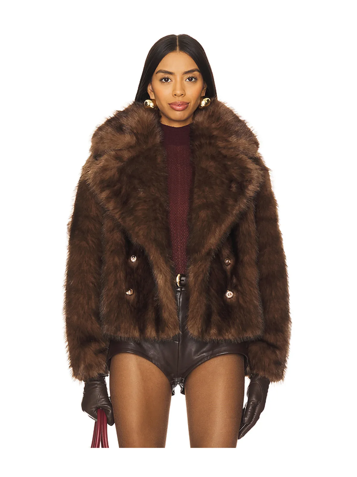 Adrienne Landau THE CORNELIA FAUX FUR ピーコート - 画像1