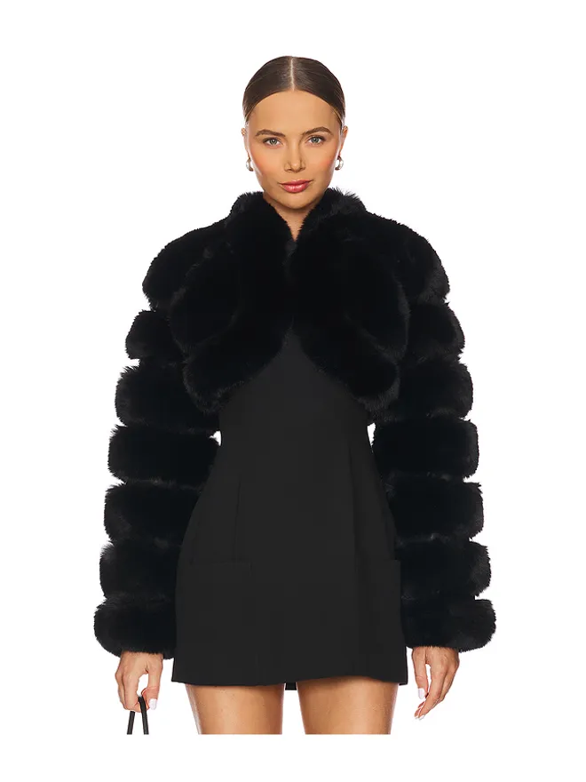 Adrienne Landau Adrienne Landau FAUX FOX FUR ショートジャケットの商品画像