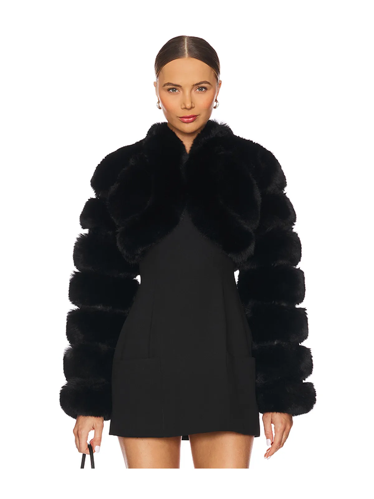Adrienne Landau FAUX FOX FUR ショートジャケット - 画像1