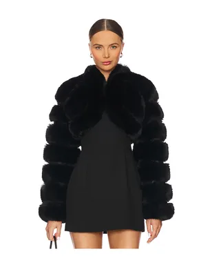 Adrienne Landau FAUX FOX FUR ショートジャケット - サムネイル1